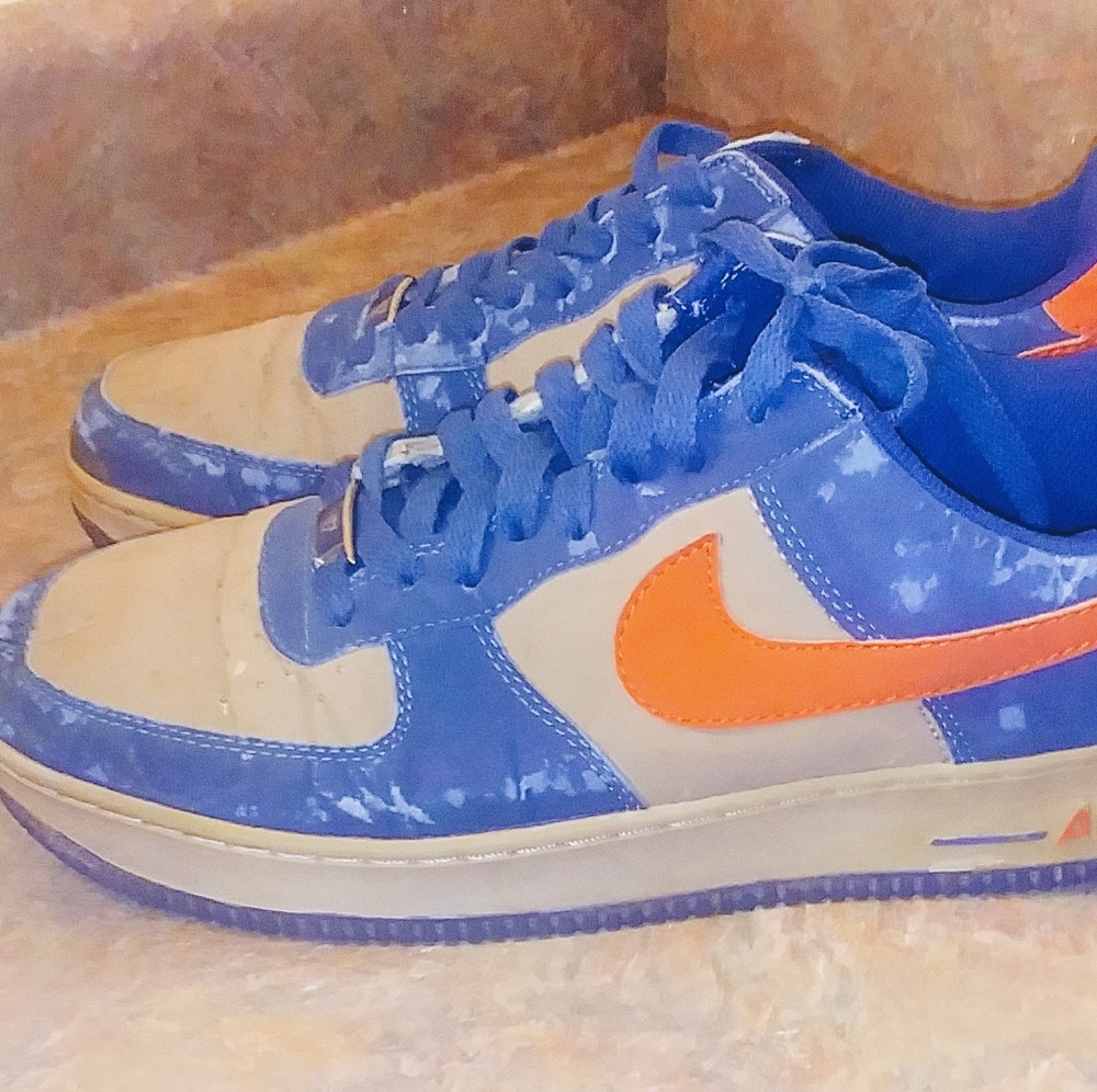AF1 Turquoise Orange & Grey